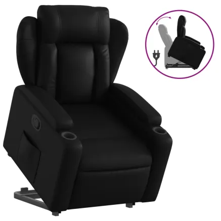 Fauteuil inclinable Noir Similicuir 2