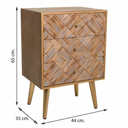 Nachtkastje Alexandra House Living Bruin 35 x 65 x 44 cm 2