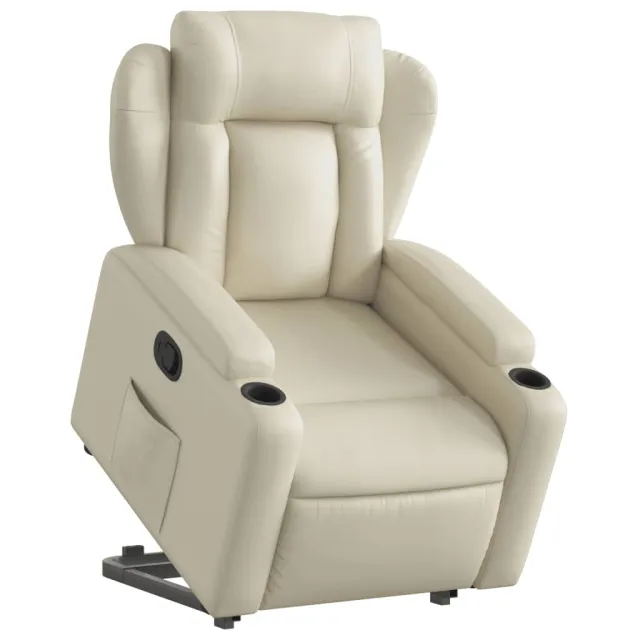 Fauteuil inclinable Crème Similicuir