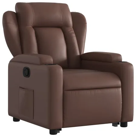 Fauteuil inclinable marron similicuir