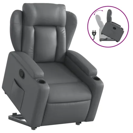 Fauteuil inclinable Gris Similicuir 2