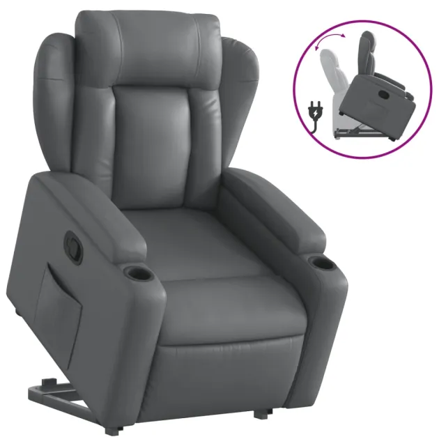 Fauteuil inclinable Gris Similicuir