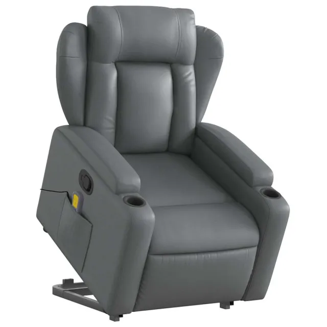 Fauteuil inclinable de massage Gris Similicuir