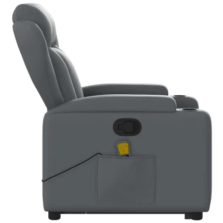 Fauteuil inclinable de massage Gris Similicuir