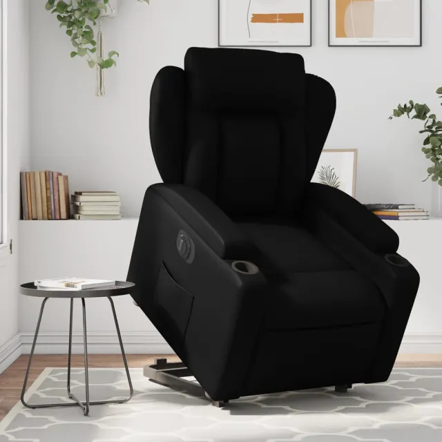 Fauteuil inclinable électrique noir similicuir