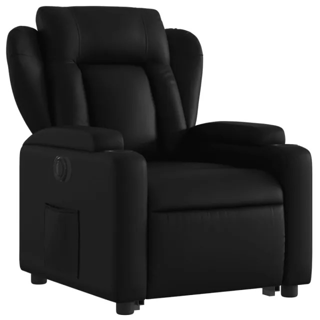 Fauteuil inclinable électrique noir similicuir