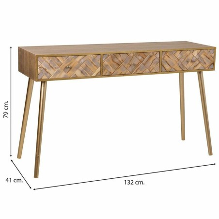Zijtafel met lades Alexandra House Living Bruin 41 x 79 x 132 cm