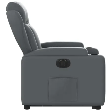 Fauteuil inclinable électrique gris similicuir