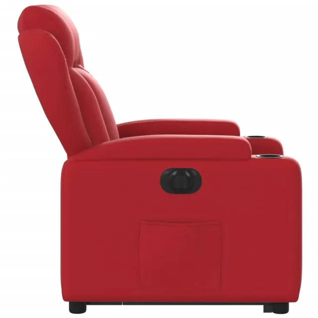 Fauteuil inclinable électrique rouge similicuir