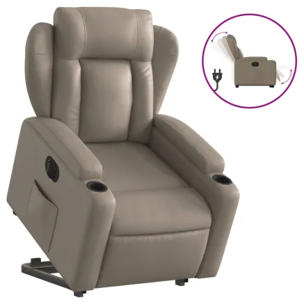 Fauteuil inclinable électrique cappuccino similicuir 2