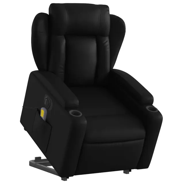 Fauteuil inclinable de massage électrique noir similicuir