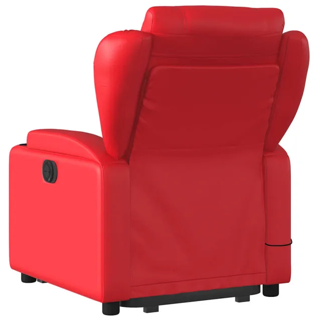 Fauteuil inclinable de massage électrique rouge similicuir