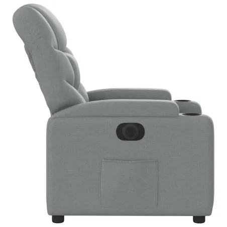 Fauteuil inclinable électrique Gris clair Tissu
