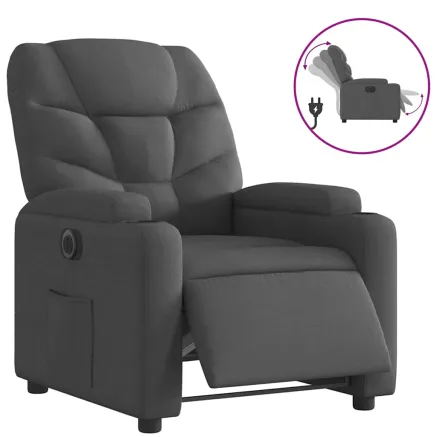 Fauteuil inclinable électrique Noir Tissu 2