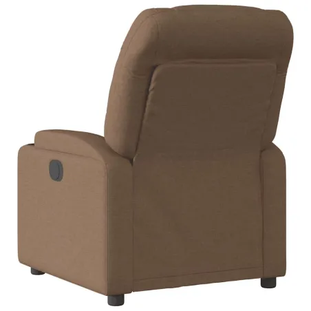 Fauteuil inclinable électrique Marron Tissu