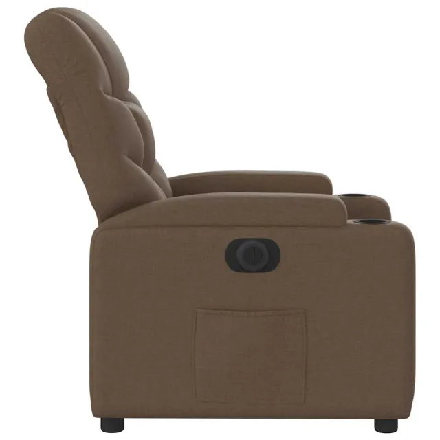 Fauteuil inclinable électrique Marron Tissu