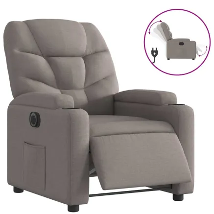 Fauteuil inclinable électrique Taupe Tissu 2