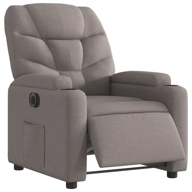 Fauteuil inclinable électrique Taupe Tissu