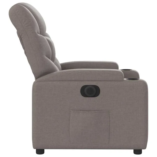 Fauteuil inclinable électrique Taupe Tissu