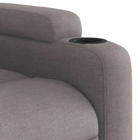 Fauteuil inclinable électrique Taupe Tissu
