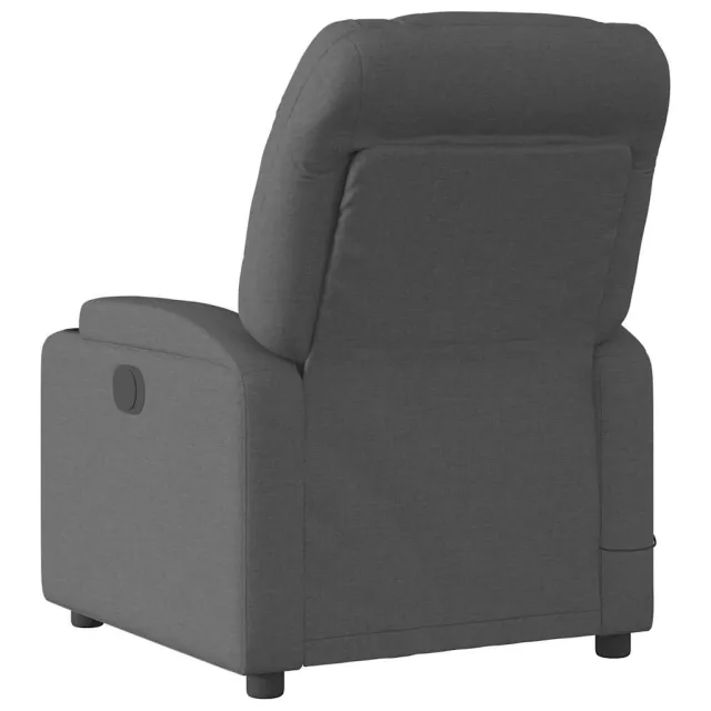 Fauteuil inclinable de massage électrique gris foncé tissu