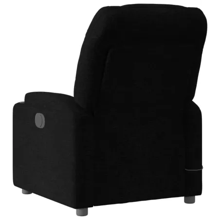Fauteuil de massage inclinable électrique Noir Tissu