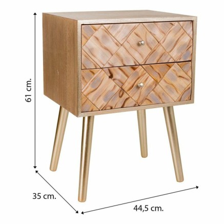 Nightstand Alexandra House Living Brown 35 x 61 x 44 cm 2