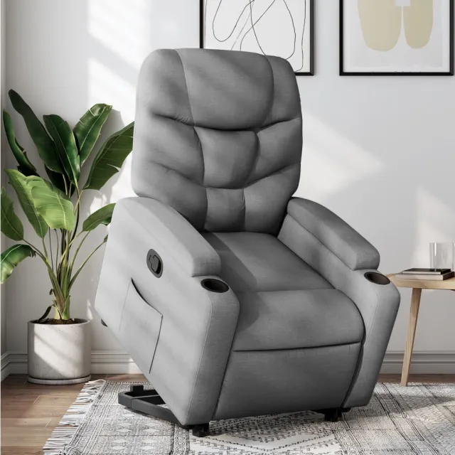 Fauteuil inclinable Gris clair Tissu