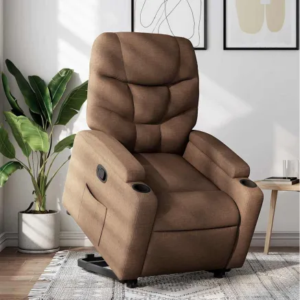Fauteuil inclinable Marron Tissu