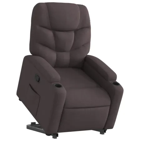 Fauteuil inclinable marron foncé tissu