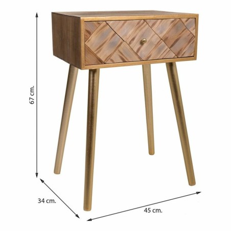 Table de Nuit Alexandra House Living Marron 34 x 67 x 45 cm