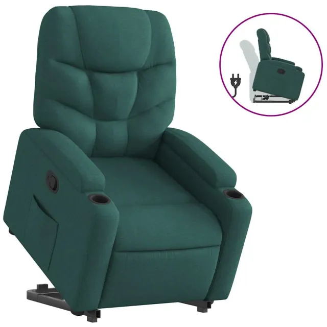 Fauteuil inclinable vert foncé tissu