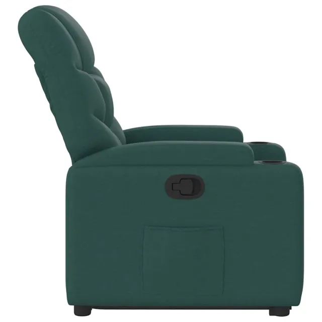 Fauteuil inclinable vert foncé tissu