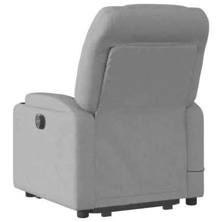 Fauteuil de massage inclinable Gris clair Tissu