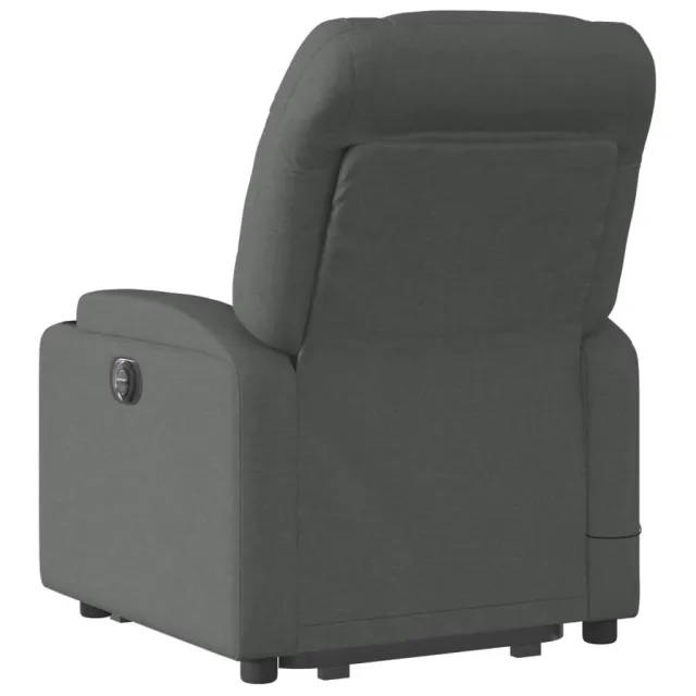 Fauteuil de massage inclinable Gris foncé Tissu