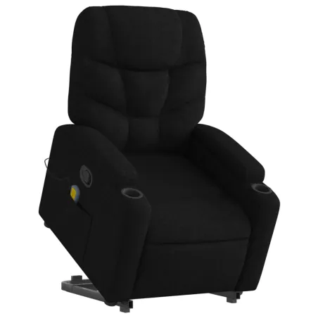 Fauteuil de massage inclinable Noir Tissu