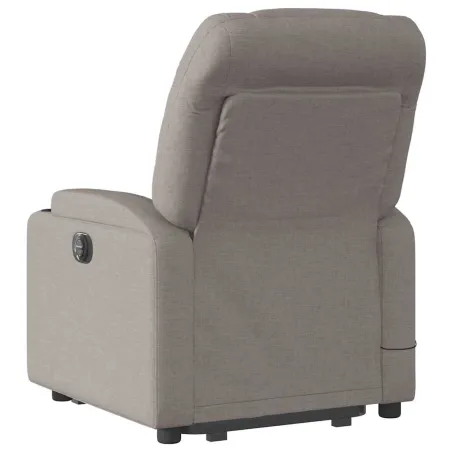 Fauteuil inclinable de massage Taupe Tissu