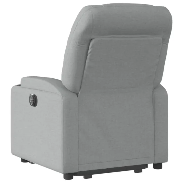 Fauteuil inclinable électrique gris clair tissu