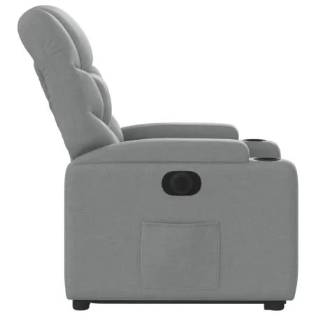 Fauteuil inclinable électrique gris clair tissu