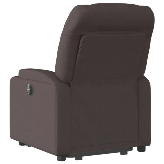 Fauteuil inclinable électrique marron foncé tissu