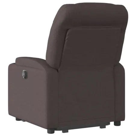 Fauteuil inclinable électrique marron foncé tissu