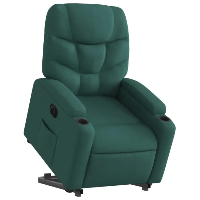 Fauteuil inclinable électrique vert foncé tissu