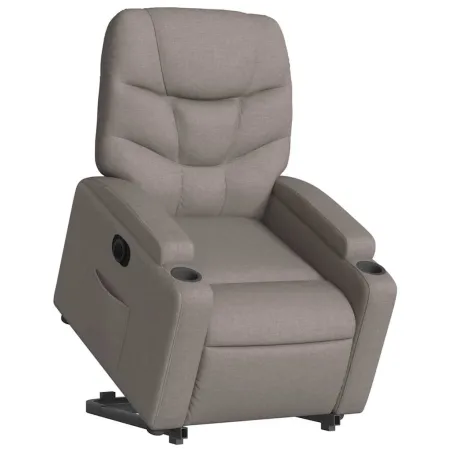 Fauteuil inclinable électrique taupe tissu