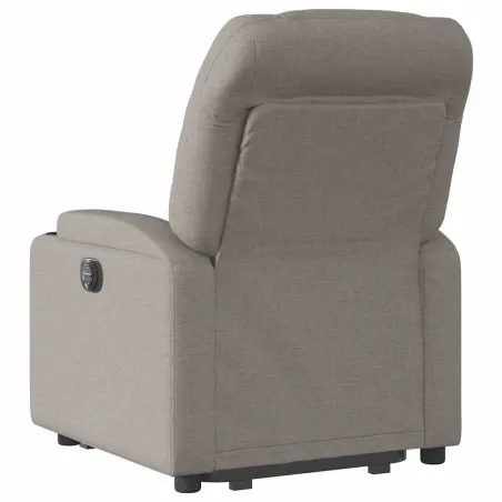 Fauteuil inclinable électrique taupe tissu