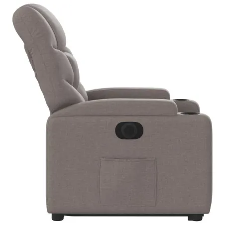 Fauteuil inclinable électrique taupe tissu