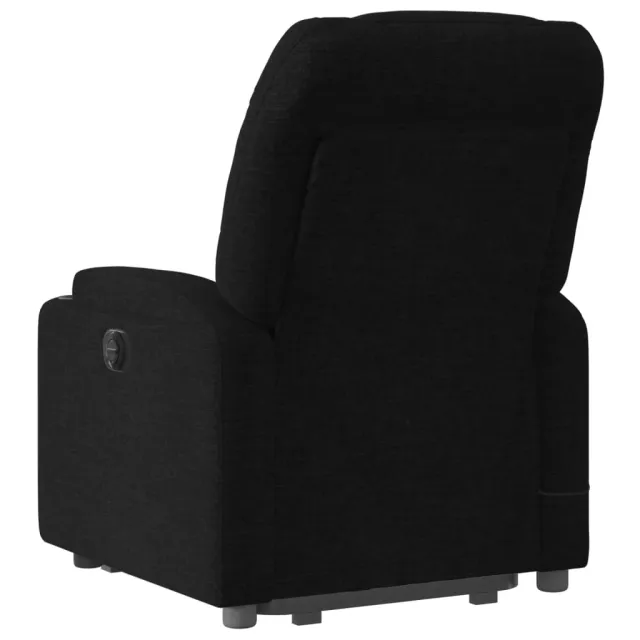 Fauteuil inclinable de massage électrique Noir Tissu