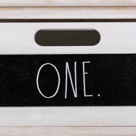 Cassettiera Alexandra House Living Bianco Legno di paulownia 29 x 73 x