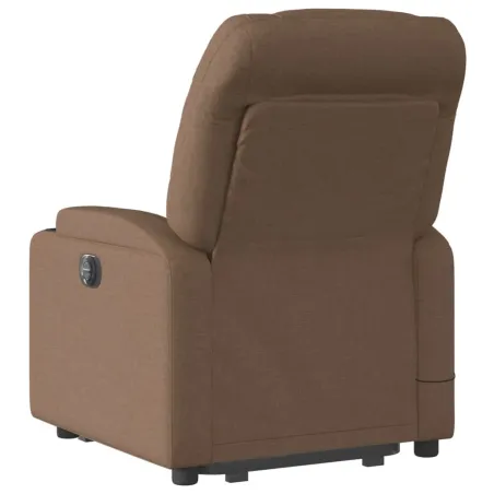 Fauteuil inclinable de massage électrique Marron Tissu