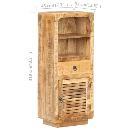 Buffet 45x32x110 cm Bois de manguier brut