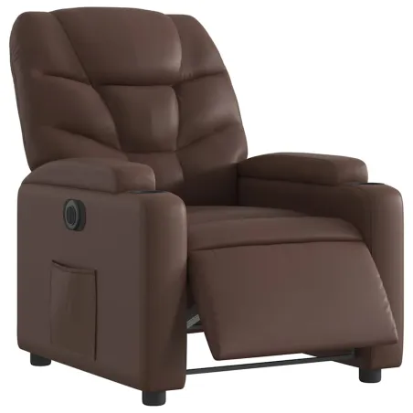 Fauteuil inclinable électrique Marron Similicuir